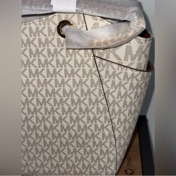 Michael Kors Tan and Brown Logo Tote - Picture 7 of 8